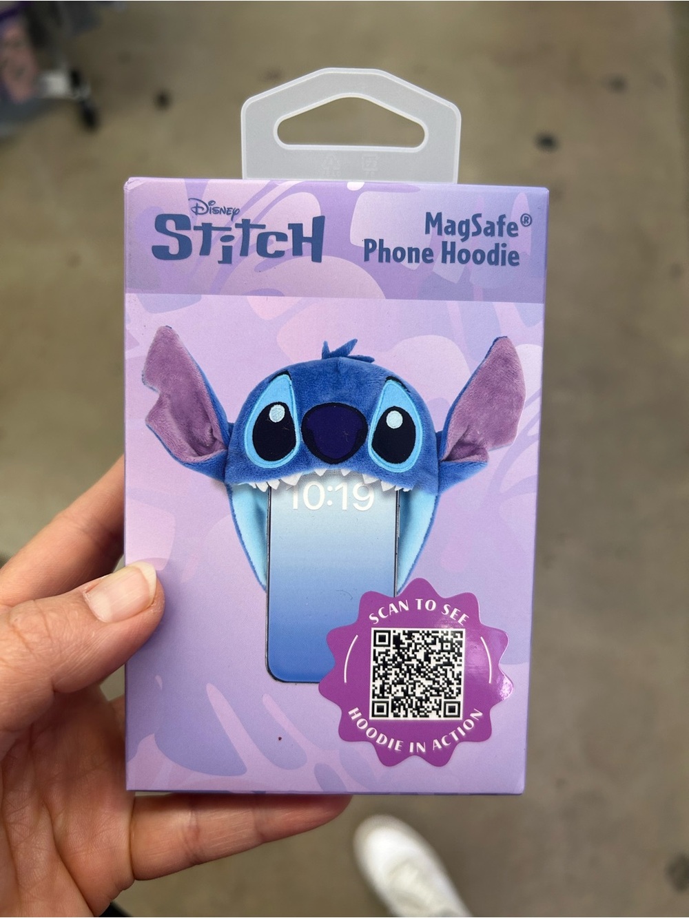NWT Disney Stitch MagSafe Phone Hoodie